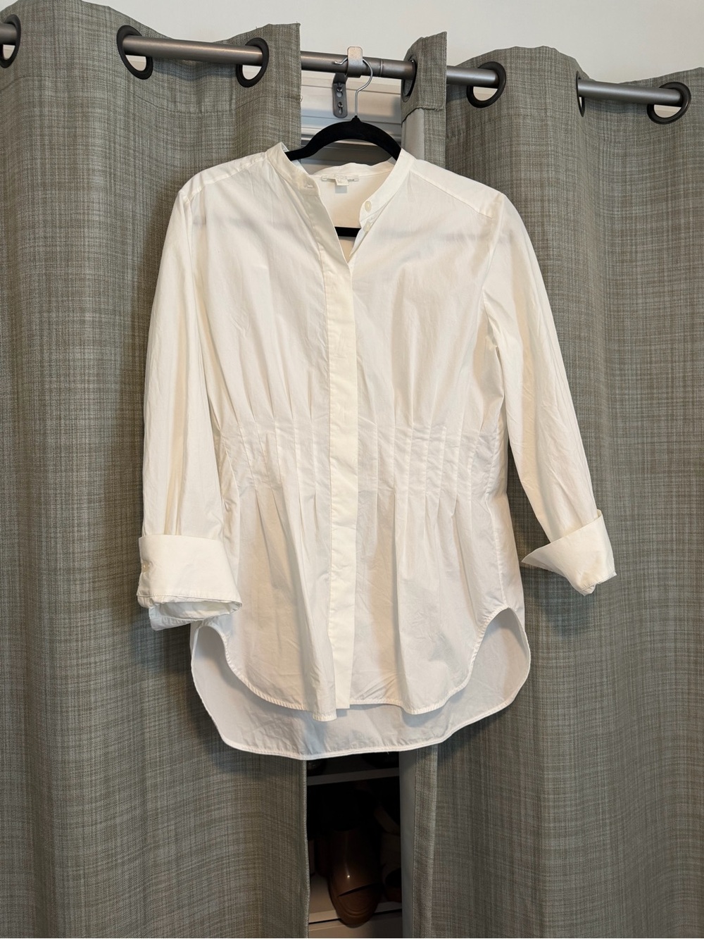 COS White cinched Button-Up Shirt